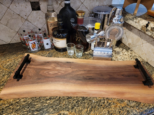 Live Edge Walnut Charcuterie Board & Serving Tray